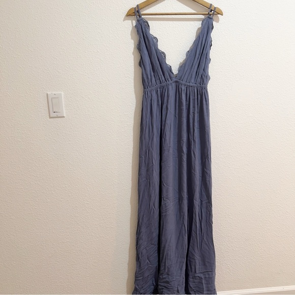 Wishlist- Blue Spaghetti Strap Maxi Dress - L - Picture 2 of 7